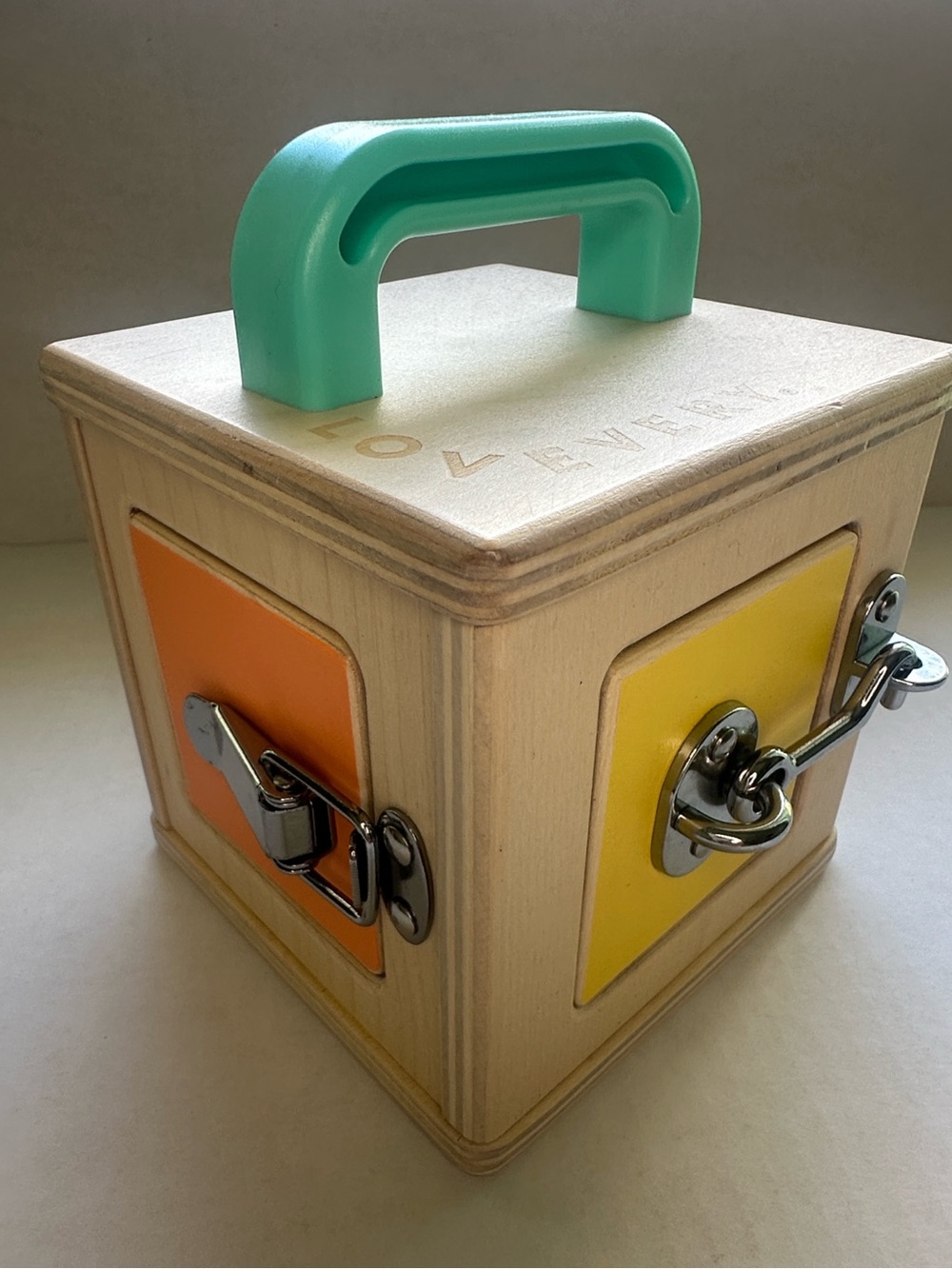 Lovevery Lockbox Latches Locks Door Cube